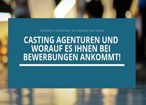 WEBINAR: StagePool Livetalk "Casting Agenturen & Bewerbungen" - Webinar Column Image